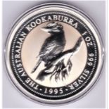 Australia 1995 silver proof dollar kookaburra
