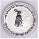Australia 1999 silver proof dollar rabbit KM 501