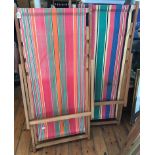 Vintage Deck Chairs. Two adults and one child's vintage deck chair Adults in very good condition,