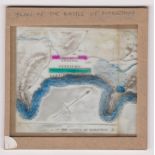 Classical History Glass Magic Lantern Slide (1) - the plan of the Battle of Marathon B. Rare, an