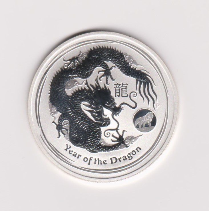 Australia 2012 Silver dollar year of the Dragon
