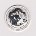 Australia 2012 Silver dollar year of the Dragon