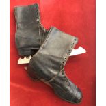 A Vintage Pair of Ice Skates by John Wilson, Black Leather