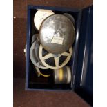 Cine Film Box of Spares, many reel cases, wooden, reel discs etc. A good collection for anyone