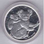 Australia 2008 Silver dollar koala with baby on her back