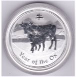 Australia 2009 silver dollar year of the Ox