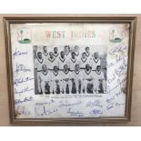 (2) West Indies Team photograph, Butcher, Sobers, Worrell, Nurse, Gibbs, Hall, Kanhai etc signatures