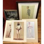 C S Forester Black and white photograph, Spy Cartons (reproduced) of W. G. Grace and "An Artful