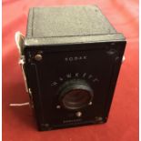 Kodak Hawkeye Baby is a box camera for 4x6.5 cm pictures on 127 film, made by Kodak in London from