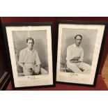 Victorian Cricketers - Black and white photographs 7" x 12" Printed in "Famous Cricketers and