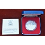 1977 Silver Jubilee proof Silver Crown, royal mint box and certificate