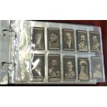 Cigarette card album, military Incl Silk Admiral Sir Percy Scott & Admiral Sir R Poore, Ogdens Tabs,