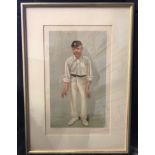 Vanity Fair Lithograph Robert (Bobby) Abel 1902 Men of the Day No. 842 Cricket Framed and Glazed.