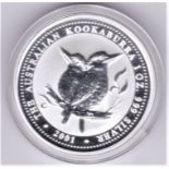 Australia 2001 silver proof dollar kookaburras