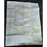 British Military Otterburn/Redesdale Small Arms Training Area Map, printed for D. Survey, Ministry