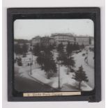 Glass Magic Lantern Slide (1) - a view of 'Hyde Park Corner' made in the 1890s. An excellent black