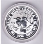 Australia 1994 silver proof dollar kookaburra