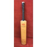 Cricket bat, Slazenger Denis Compton autographed bat with Lancashire (11+) including Brian