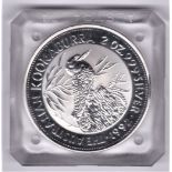 Australia 1992 kookaburra Silver 2oz proof capsulated