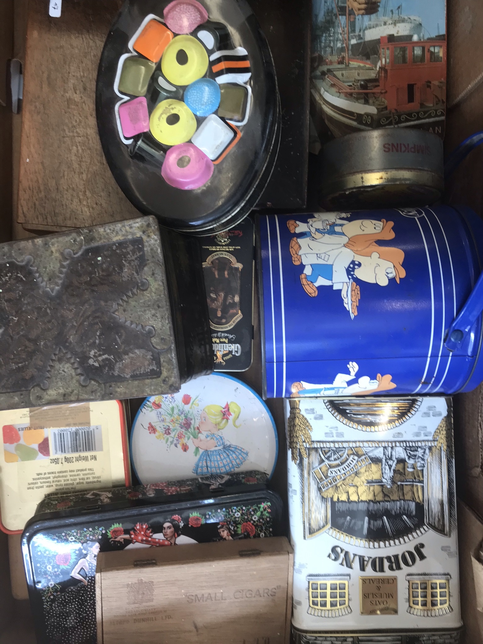 Vintage Tins - A quantity of vintage and some modern collectable tins in 4 large boxes. Condition is - Image 3 of 4