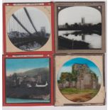 Glass Magic Lantern Slides (6) - Various views of Abbey's, Cathedrals, Castles and Bridges