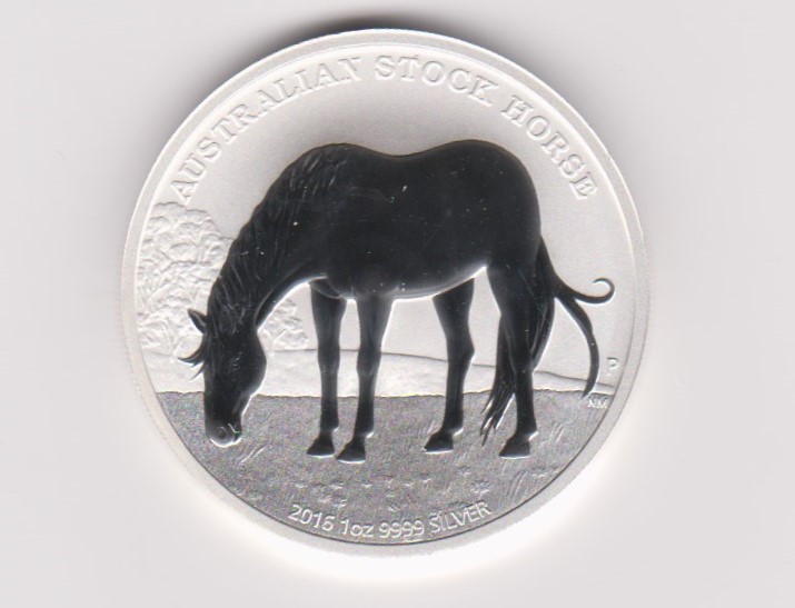 Australia 2015 Silver proof dollar rev Australian stock horse - Image 2 of 2