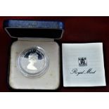 Falkland Islands 1983, silver proof crown, 150th anniversary, Royal Mint case and certificate