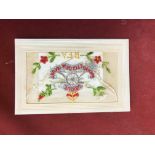 British WWI Royal Field Artillery Silk Postcard with insert, a beautiful postcard with the Royal