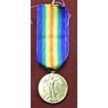 British WWI Victory Medal to 35449 PTE. G. W. Stringer. West Riding Regiment