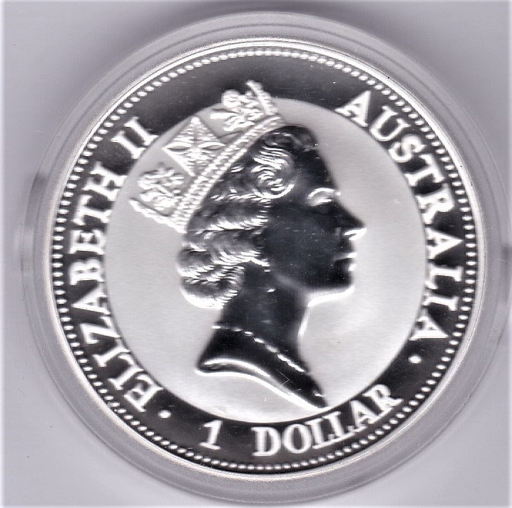 Australia 1992 silver proof dollar kookaburra - Image 2 of 2