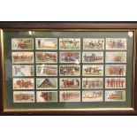 A framed set of Players Army Life Cigarettes cards, some damage to the frame. 25 cards. Buyer