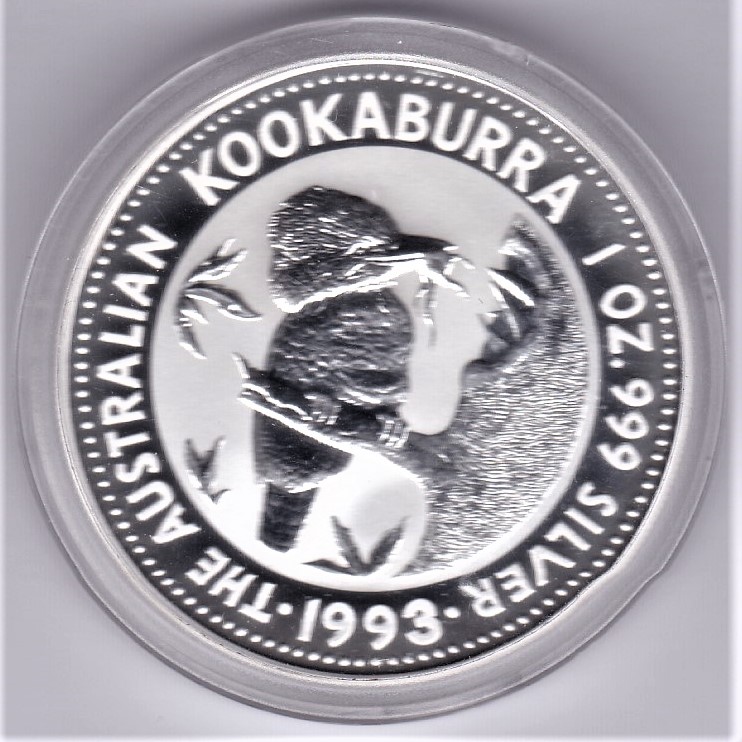 Australia 1993 Silver proof dollar kookaburra