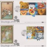 Great Britain 1990 (6 Feb) Greetings, Hartford Cheshire Benham BCLS50 (Pair), Scarce. Cat £40