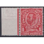 GB George V 1912 1d Aniline Scarlet with RPS cert N11 (5) unmounted mint cat £275