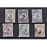 Australia 1915 set of six Roo's to 2/-, fine used