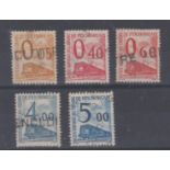 France 1960 Railway post Michel 228, 232, 234, 241, 242 used