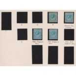 GB George V 1924 10 d Turquoise Block Cypher 2 shades + 2 Unlisted shades, mounted mint
