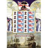 GB 2005 Admiral Lord Nelson limited edition History of Britain sheet with 10 X 1516 White Ensign