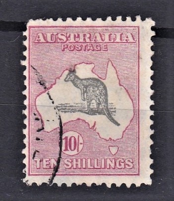 Australia 1931 10/- Grey & Pink, SG136, very fine used