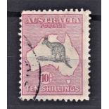 Australia 1931 10/- Grey & Pink, SG136, very fine used