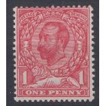 GB George V 1911 1d Rose Pink N2 (8) mounted mint cat £125