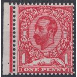 GB George V 1912 1d Deep Bright Scarlet N10 (4) lightly mounted mint cat £110