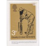 Great Britain PHQ 1973 County Cricket, mint, scarce