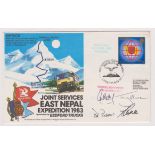 East Nepal Expedition 1983, autographed by members of this Joint Services Expedition