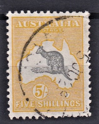 Australia 1920 5/- Grey & Orange SG42a, fine used