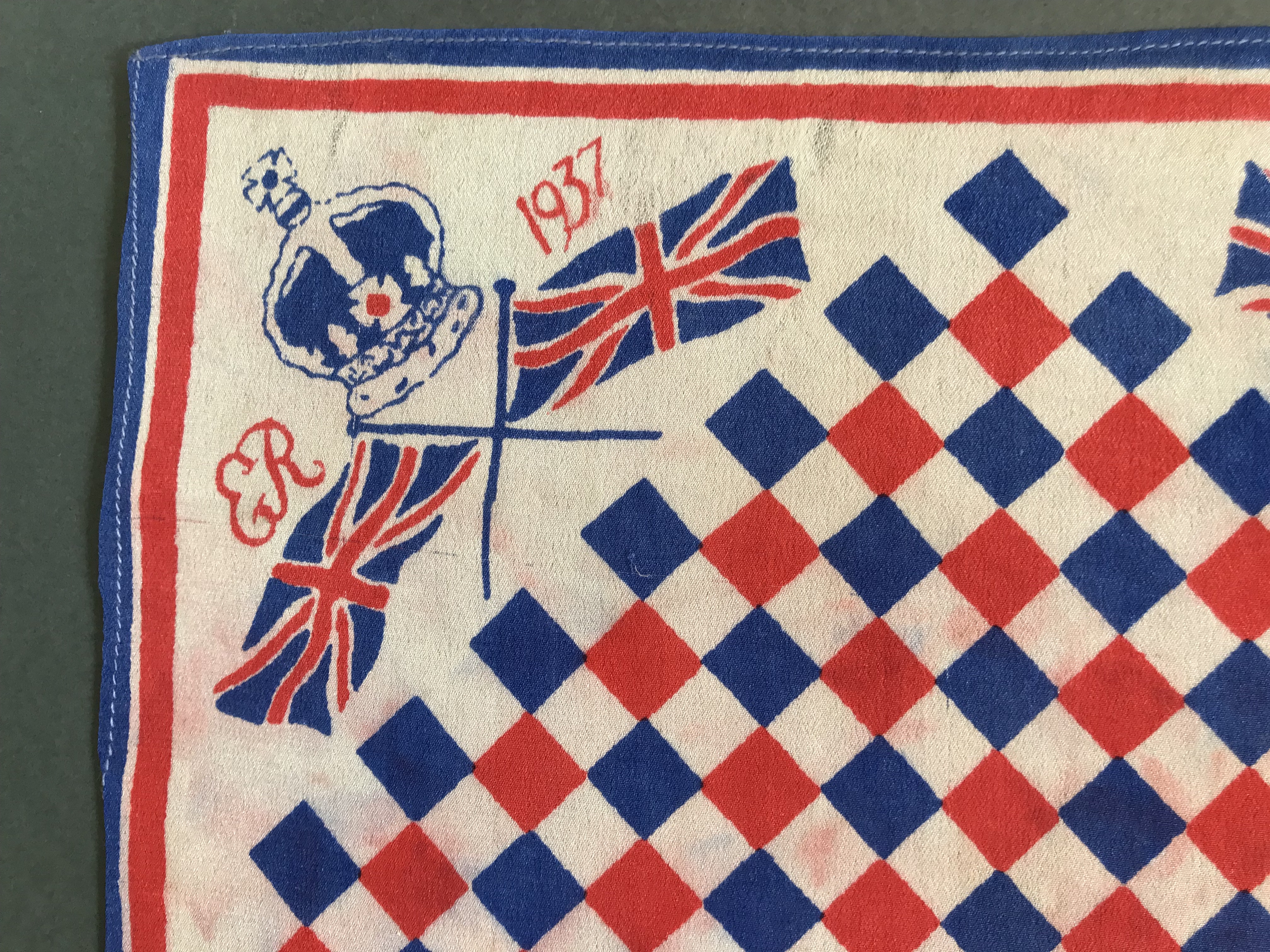 1937 Edward VIII Cancelled Coronation Commemorative Hankie, Printed in 1936, 100% Silk, 26cm square - Image 2 of 2
