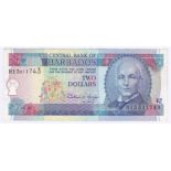 Barbados - 1980 2 Dollars, P30, UNC.
