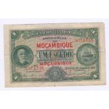 Mozambique - 1921 1 Escudo, Pick 66, Fine