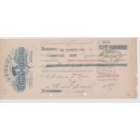 France-1902 cheque Banque Commercine De La Laude-La Carbonique Liquide cartouche and similar on