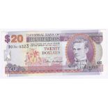 Barbados - 1997 (ND) Twenty Dollars, Ref P50, Grade AUNC